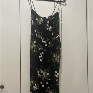 Reformation Kourtney Black Floral Dress